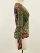 ETRO Milano - luxe fijn gebreide paisley trui - multicolor - maat 38 – foto 6 – kavel bij De Kringwinkel, Antwerpen