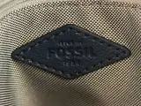 FOSSIL - Luxe mini rugzak van lams- en koeienleder – Petrolblauw – foto 6 – kavel bij De Kringwinkel, Antwerpen
