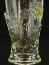 Vintage Franse Vaas van Geperst Glas – Bloemenreliëf – foto 6 – kavel bij De Kringwinkel, Antwerpen