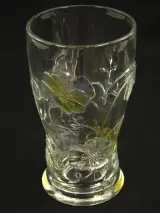 Vintage Franse Vaas van Geperst Glas – Bloemenreliëf – foto 7 – kavel bij De Kringwinkel, Antwerpen