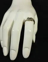 Zilveren ring met blauwe en witte stenen – foto 3 – kavel bij De Kringwinkel, Turnhout