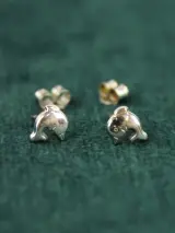 18 karaat witgouden dolfijnoorbellen – 750 – Gold Art, Arezzo – foto 5 – kavel bij De Kringwinkel, Antwerpen