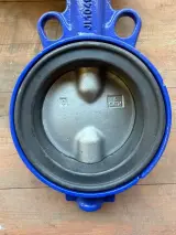 Industriële vlinderklep, AMRI, DN100 PN10/16, blauw/zwart/grijs, DN100 | PN10/16 | vergrendelbare hendel – foto 4 – kavel bij Onlineveilingmeester, Hoogeveen