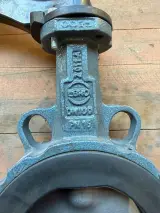 Industriële vlinderklep, FAF Armaturen, DN100 PN16, blauwgrijs/zwart, handbediend | vergrendelbare hendel – foto 3 – kavel bij Onlineveilingmeester, Hoogeveen