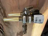 Gasdoorstroommeter, Optimator, Argon-Mix, messingkleur, dubbele flowmeter – gasfittingen – foto 3 – kavel bij Onlineveilingmeester, Hoogeveen