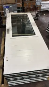 Meranti hardhouten buitendeur, HR++ glas; lage borstwering, houtkleur, pallet B – foto 7 – kavel bij Onlineveilingmeester, Hoogeveen