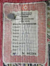 Handgeweven Tunezisch tapijt met rood en groen patroon – foto 9 – kavel bij De Kringwinkel, Heverlee