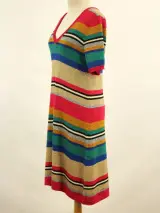 Twinset lurex jurk - kleurrijk gestreept - maat M – foto 5 – kavel bij De Kringwinkel, Antwerpen
