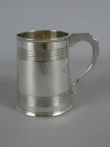 Verzilverd bierpul met gravure en keuren – foto 2 – kavel bij De Kringwinkel, Diest