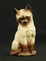 Keramieken Siamese kat en decoratieve visvaas – foto 5 – kavel bij De Kringwinkel, Antwerpen