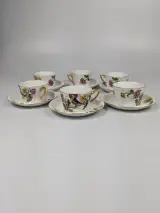 Art Deco Porselein Limoges Madesclaire Pillivuyt Paradijsvogel servies – foto 5 – kavel bij De Kringwinkel, Sint-Niklaas