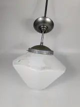 Vintage Art-Decostijl diamantvormige hanglamp – foto 5 – kavel bij De Kringwinkel, Sint-Niklaas
