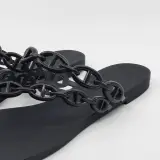 Paar slippers, maat 37, Hermès, S2124 – foto 4 – kavel bij Domeinen Roerende Zaken, Groningen