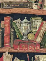 Mille Fleurs Tapestries – Wandtapijt met boekenmotief – foto 5 – kavel bij De Kringwinkel, Sint-Niklaas