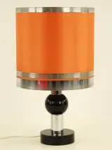 Vintage 70's Luxe Tafellamp Oranje/ zwart / Chroom – foto 3 – kavel bij De Kringwinkel, Antwerpen