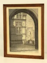 Boerjan - Antwerpen, ingang Het Steen - grafisch werk 1961 – foto 2 – kavel bij De Kringwinkel, Antwerpen
