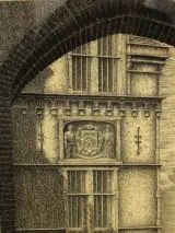 Boerjan - Antwerpen, ingang Het Steen - grafisch werk 1961 – foto 3 – kavel bij De Kringwinkel, Antwerpen