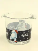 Vintage Coca-Cola set – 7 glazen, ijsemmer/koeler & 12-delig bestek met flesvormige handgrepen – foto 5 – kavel bij De Kringwinkel, Antwerpen