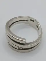 Zilveren ring met spiraalvorm en 925 keurmerk – foto 2 – kavel bij De Kringwinkel, Diest
