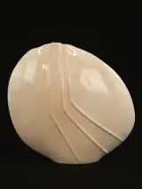 Postmoderne Porseleinen Schijfvaas – Porcelaine Virebent (Frankrijk, jaren '70/'80) – foto 3 – kavel bij De Kringwinkel, Antwerpen