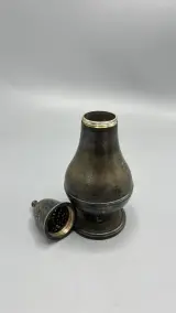 Suikerstrooier verzilverd balustermodel vintage muffineer met schroefdeksel – foto 2 – kavel bij De Kringwinkel, Waardamme