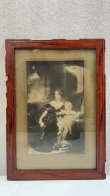 Gravure Thomas Lawrence portret moeder en kind in kader – kavel bij De Kringwinkel, Waardamme