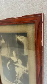 Gravure Thomas Lawrence portret moeder en kind in kader – foto 2 – kavel bij De Kringwinkel, Waardamme
