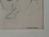 Vintage Tekening "Moeder en Kind" – Handgesneden/Handgesigneerd G. Hermans – foto 2 – kavel bij De Kringwinkel, Waardamme