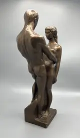Beeld Austin Productions The Lovers vintage sculptuur bronskleur – foto 3 – kavel bij De Kringwinkel, Waardamme