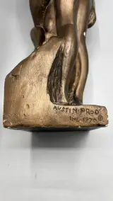 Beeld Austin Productions The Lovers vintage sculptuur bronskleur – foto 4 – kavel bij De Kringwinkel, Waardamme