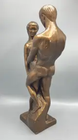 Beeld Austin Productions The Lovers vintage sculptuur bronskleur – foto 5 – kavel bij De Kringwinkel, Waardamme