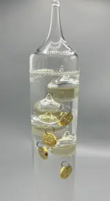 Galileo thermometer Thüringer Glaskunst tafelmodel decoratief glas – foto 3 – kavel bij De Kringwinkel, Waardamme