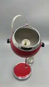 Bureaulamp eyeball Space Age vintage rood chroom tafellamp – foto 3 – kavel bij De Kringwinkel, Waardamme