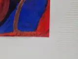 Kleurrijk Abstract Expressionistisch Kunstwerk – Gesigneerd P. Boss (5/'97) in Aluminium Wissellijst – foto 2 – kavel bij De Kringwinkel, Waardamme