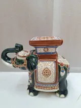 Exclusief Vintage Chinees Keramisch Olifantenkrukje – Donkergroen & Karamelbruin – foto 3 – kavel bij De Kringwinkel, Oostkamp