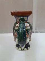 Exclusief Vintage Chinees Keramisch Olifantenkrukje – Donkergroen & Karamelbruin – foto 5 – kavel bij De Kringwinkel, Oostkamp