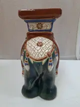 Exclusief Vintage Chinees Keramisch Olifantenkrukje – Donkergroen & Karamelbruin – foto 6 – kavel bij De Kringwinkel, Oostkamp