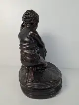 Romantisch Antiek Terracotta Beeld "Le Premier Amour" – Brons-Patine (ca. 1900) – foto 5 – kavel bij De Kringwinkel, Waardamme