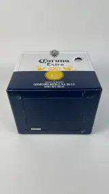 Koelbox Corona Extra retro metalen ijsbox met flesopener – foto 5 – kavel bij De Kringwinkel, Waardamme