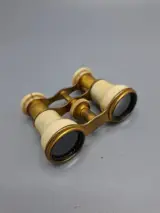 Prachtige Antieke Messing & Parelmoer/Ivoor-look Toneelkijker (ca. 1900) – Elegant Operaglas – kavel bij De Kringwinkel, Waardamme