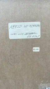 Origineel modern mixed-media kunstwerk "Arend op schedel" – Gesigneerd & gedateerd '84 – Professioneel ingelijst door Schleiper & Fils – foto 3 – kavel bij De Kringwinkel, Waardamm