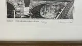 Gelijste lithografie / ets – Berlin Mühlendammschleuse met Berliner Dom, genummerd (133/400) en gesigneerd – foto 2 – kavel bij De Kringwinkel, Waardamme