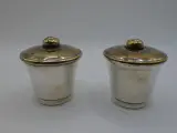 Vintage metalen peper- en zoutstel van V.D. Broek – foto 2 – kavel bij De Kringwinkel, Diest