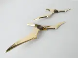 Set van 5 vintage messing wandvogels – foto 6 – kavel bij De Kringwinkel, Heverlee