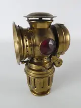 Set van 3 Vintage Lantaarns: 2x Meva 865 Stormlamp & 1x Messing Seinlamp / Carbidlamp – foto 12 – kavel bij De Kringwinkel, Heverlee