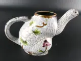 Chinese Cloisonné Theepot – Zittende Kat met bloemenmotief – foto 11 – kavel bij De Kringwinkel, Heverlee
