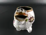 Chinese Cloisonné Theepot – Zittende Kat met bloemenmotief – foto 12 – kavel bij De Kringwinkel, Heverlee