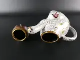 Chinese Cloisonné Theepot – Zittende Kat met bloemenmotief – foto 6 – kavel bij De Kringwinkel, Heverlee