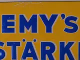 2 Vintage gele Remy’s Reisstärke-reclameborden in reliëf – foto 4 – kavel bij De Kringwinkel, Heverlee