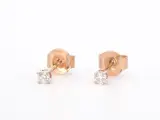 Rosegouden oorbellen met diamant – foto 8 – kavel bij Onlineveilingmeester